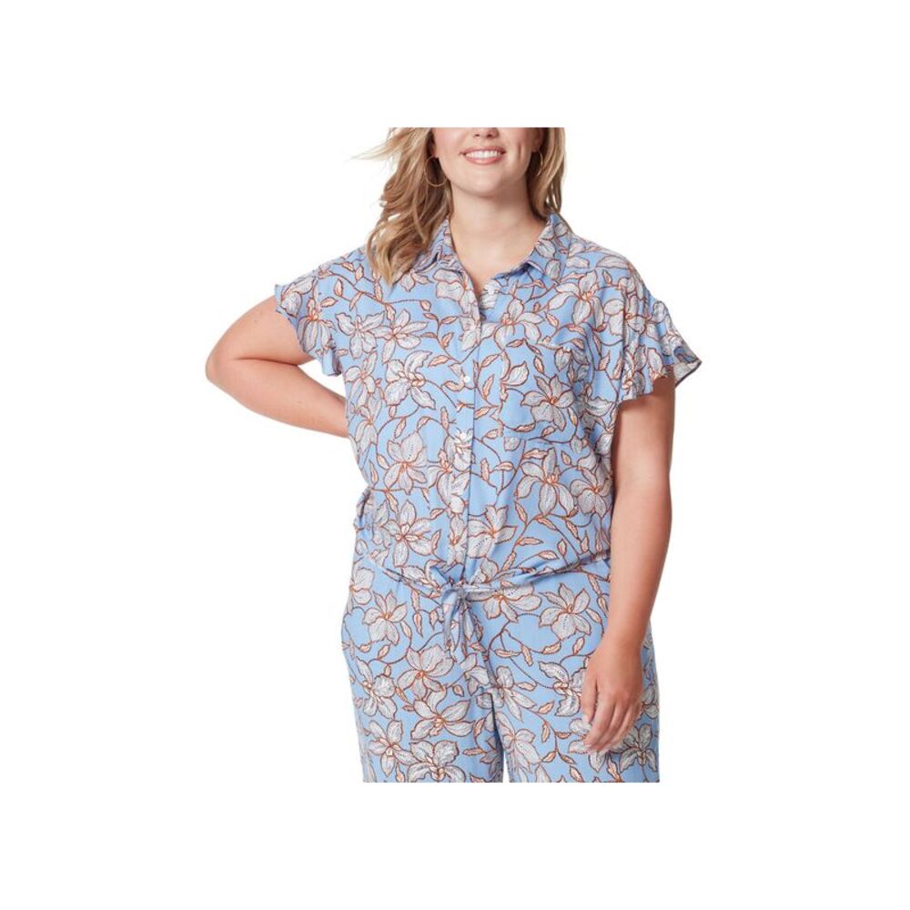 Jessica Simpson Trendy Plus Size Rhea Flutter Sleeve Top